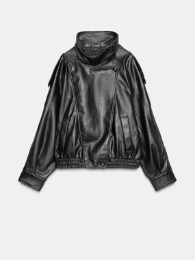 Zara Black Faux Leather Jacket